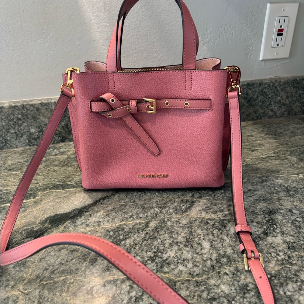 Michael Kors Rose Crossbody Bag with Gold Details